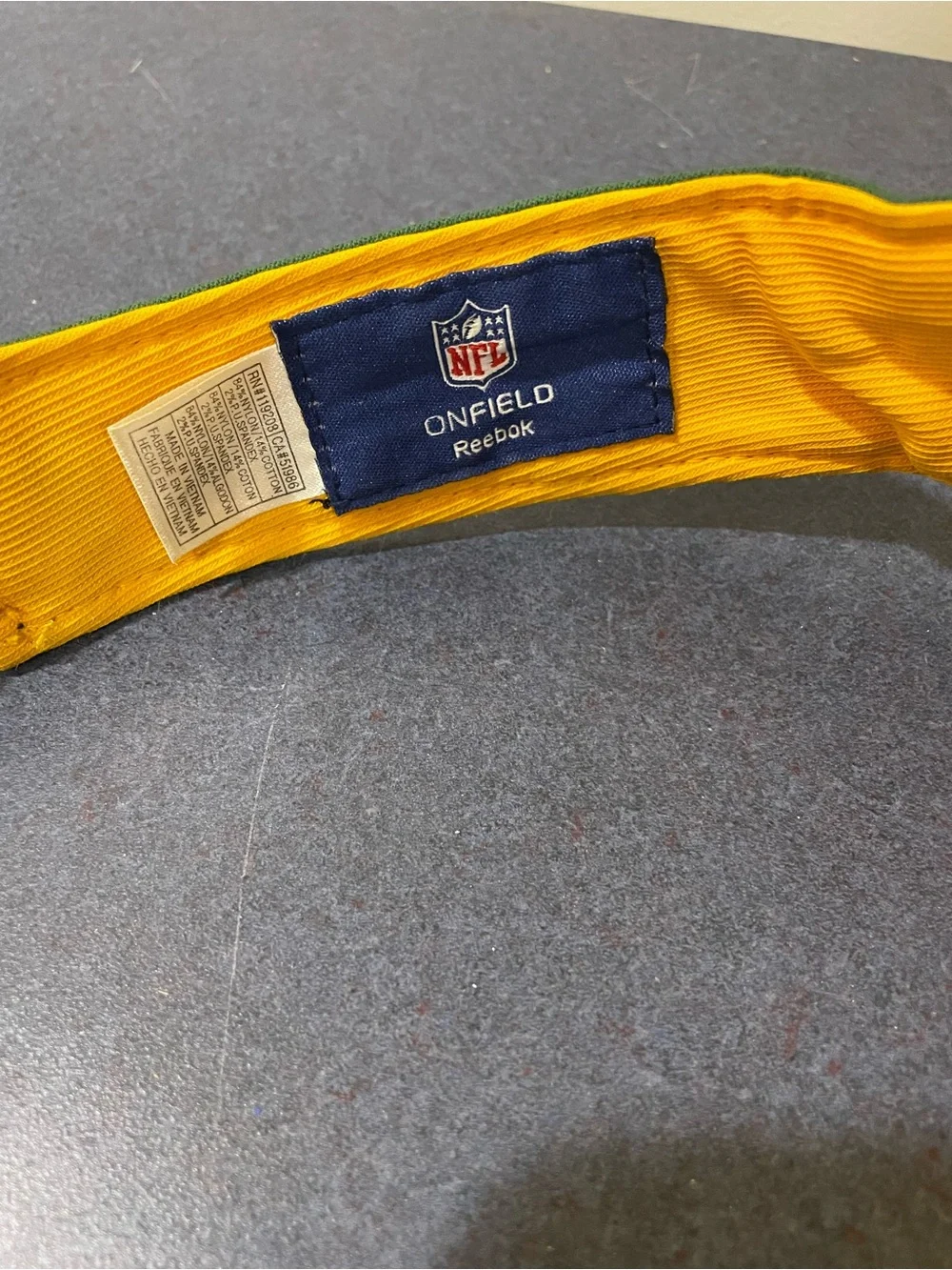 Green Bay Packers Reebok Visor with Team Logo